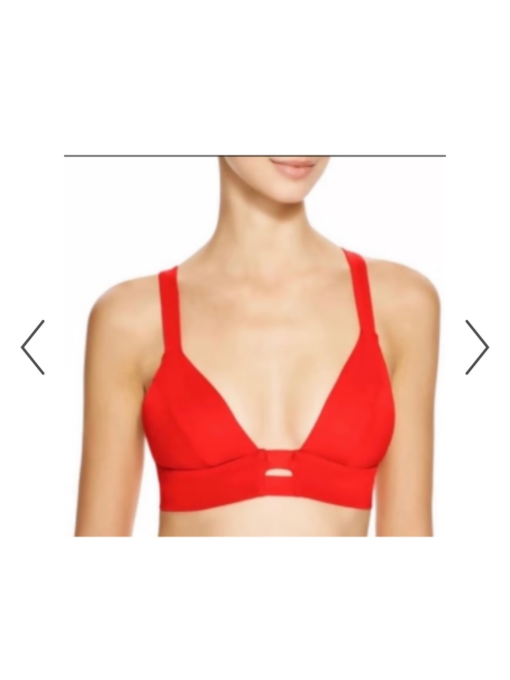 NWT Vitamin A “Neutra” Bralette/Swim Top in Mare Red